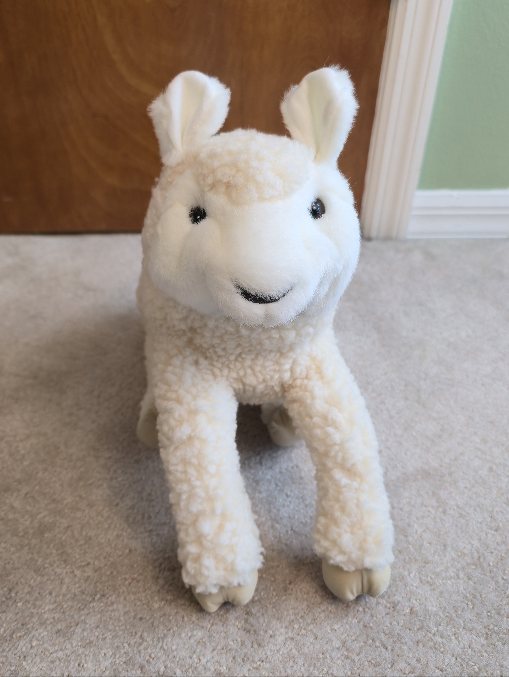 Folkmanis Folktails Baby Lamb Sherpa Beige Full Body Puppet Toy Plush Vtg